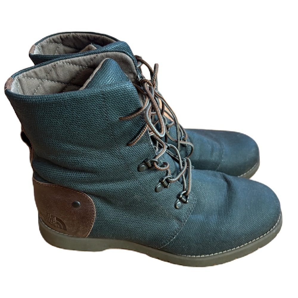 THE NORTH FACE Ballard Lace II Heathered Women 9 Black Combat Boots Gray Lace Up